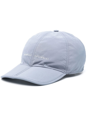

Logo-embroidered touch-strap baseball cap, Brunello Cucinelli Logo-embroidered touch-strap baseball cap