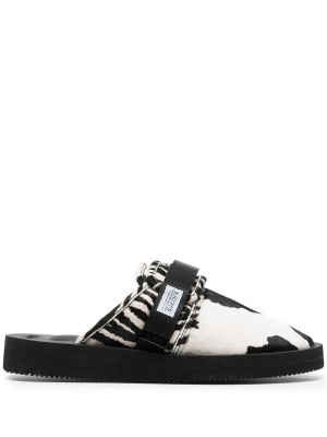 

Mix-print calf hair sandals, Suicoke Mix-print calf hair sandals