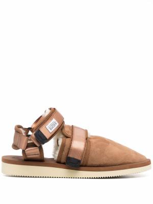 

Shearling-lined closed toe sandals, Suicoke Shearling-lined closed toe sandals