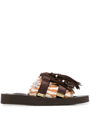 

HOTO printed calf-hair sandals, Suicoke HOTO printed calf-hair sandals