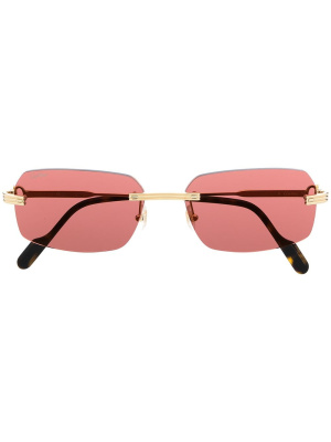 

Rimless square-frame sunglasses, Cartier Eyewear Rimless square-frame sunglasses