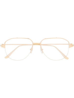 

Pilot-frame glasses, Cartier Eyewear Pilot-frame glasses
