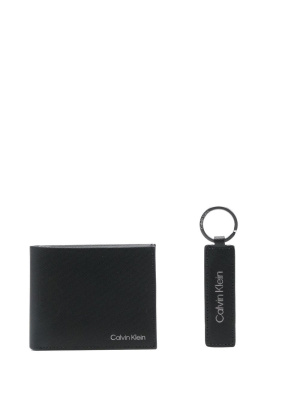 

Logo-print bi-fold wallet and keyring, Calvin Klein Logo-print bi-fold wallet and keyring