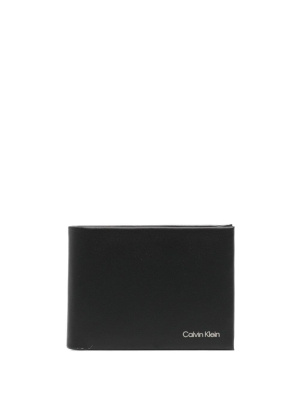 

Logo-print leather wallet, Calvin Klein Logo-print leather wallet
