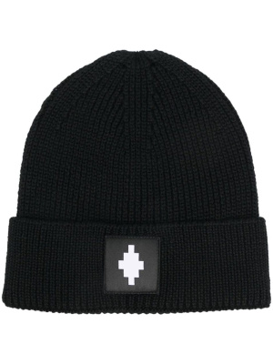 

Logo-patch ribbed beanie, Marcelo Burlon County of Milan Logo-patch ribbed beanie