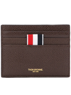 

Tri-stripe logo tab cardholder, Thom Browne Tri-stripe logo tab cardholder