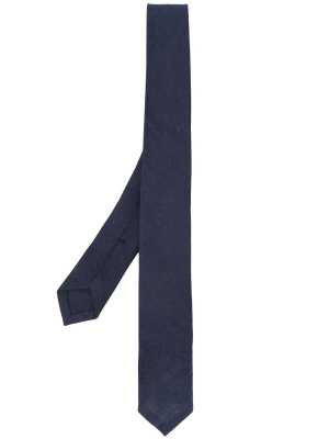 

Logo patch linen tie, Thom Browne Logo patch linen tie