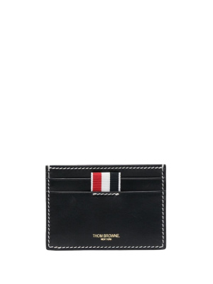 

RWB-tab leather cardholder, Thom Browne RWB-tab leather cardholder