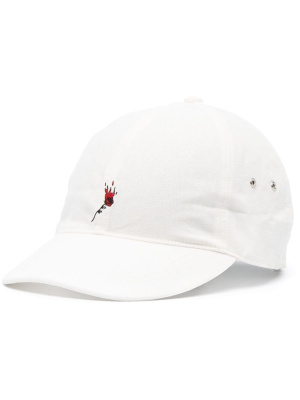 

Floral-embroidered curved-peak cap, Undercover Floral-embroidered curved-peak cap