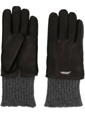 

Leather and wool gloves, Undercover Leather and wool gloves
