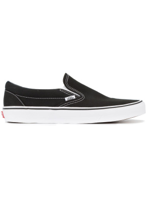 

Black Classic Slip On Sneakers, Vans Black Classic Slip On Sneakers