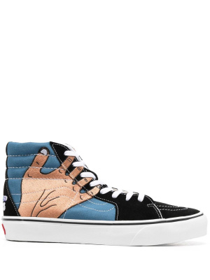 

Hand-print high-top sneakers, Vans Hand-print high-top sneakers