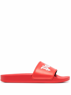 

Logo-print slides, Palm Angels Logo-print slides