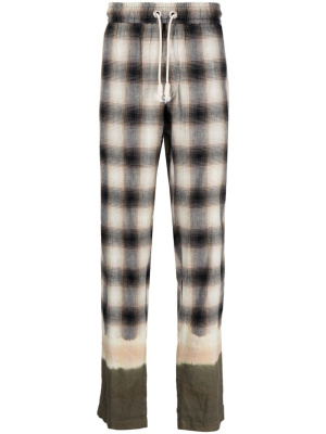 

Gradient plaid drawstring trousers, Palm Angels Gradient plaid drawstring trousers