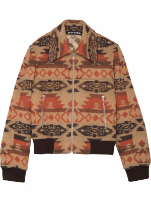 

Patterned zip-up jacket, Palm Angels Patterned zip-up jacket
