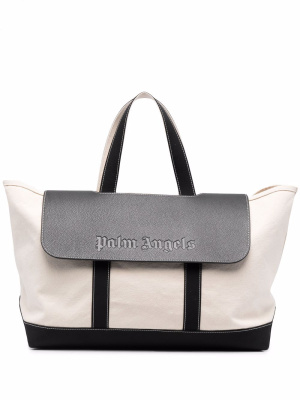 

Logo-flap tote bag, Palm Angels Logo-flap tote bag