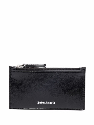 

Crinkle-texture zipped cardholder, Palm Angels Crinkle-texture zipped cardholder