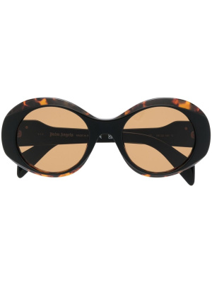 

Tortoiseshell-effect round-frame sunglasses, Palm Angels Tortoiseshell-effect round-frame sunglasses