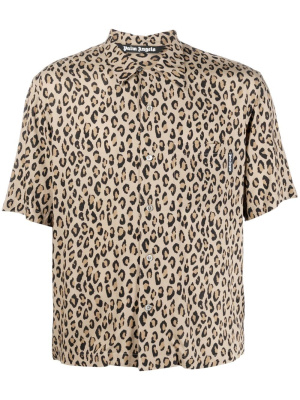 

Leopard-print short-sleeve shirt, Palm Angels Leopard-print short-sleeve shirt