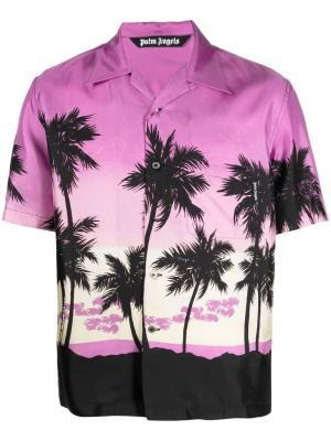 

Palm Tree-print silk shirt, Palm Angels Palm Tree-print silk shirt