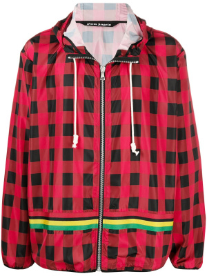 

Check-print hooded jacket, Palm Angels Check-print hooded jacket