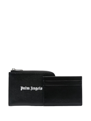 

Logo-print zip-fastening wallet, Palm Angels Logo-print zip-fastening wallet