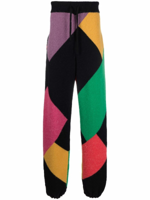 

X Missoni Sport colour block knitted track pants, Palm Angels X Missoni Sport colour block knitted track pants