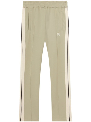

Monogram-embroidered striped trousers, Palm Angels Monogram-embroidered striped trousers