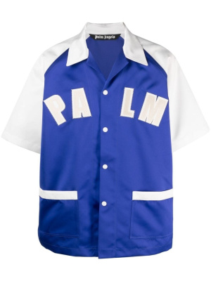 

Logo-embroidered bowling shirt, Palm Angels Logo-embroidered bowling shirt