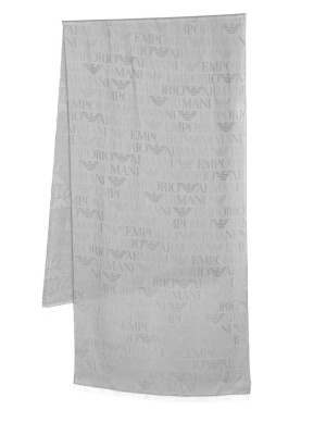 

Jacquard-logo scarf, Emporio Armani Jacquard-logo scarf