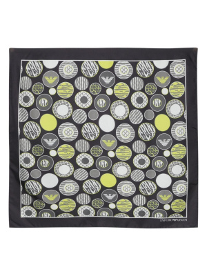 

Logo-print silk scarf, Emporio Armani Logo-print silk scarf