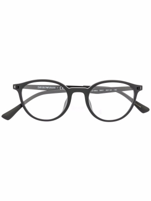 

Matte round-frame glasses, Emporio Armani Matte round-frame glasses