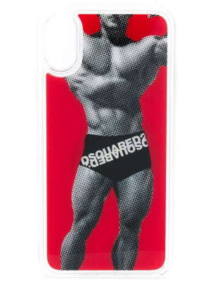 

Happy leaf logo boxers iPhoneX case, Dsquared2 Happy leaf logo boxers iPhoneX case