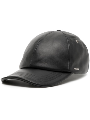 

Logo-plaque leather cap, Bally Logo-plaque leather cap