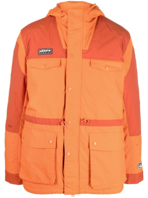 

Chest logo-patch hooded jacket, Adidas Chest logo-patch hooded jacket