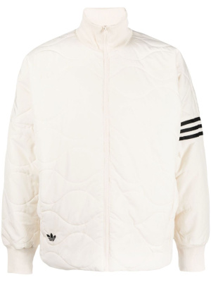 

Padded signature-stripe jacket, Adidas Padded signature-stripe jacket