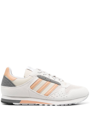 

Three-stripe faux leather sneakers, Adidas Three-stripe faux leather sneakers