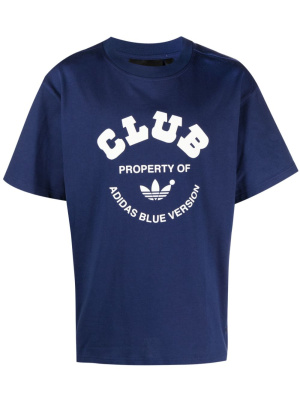 

Logo-print crew-neck T-shirt, Adidas Logo-print crew-neck T-shirt