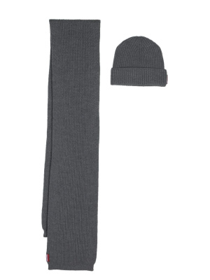 

Knitted wool scarf-beanie set, Dsquared2 Knitted wool scarf-beanie set