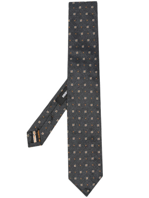 

Floral-embroidery silk tie, Dsquared2 Floral-embroidery silk tie
