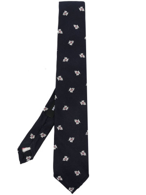 

Floral-embroidered silk tie, Dsquared2 Floral-embroidered silk tie