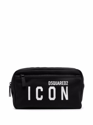 

Logo-print zipped wash bag, Dsquared2 Logo-print zipped wash bag