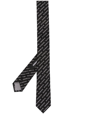 

Silk logo-embroidered tie, Dsquared2 Silk logo-embroidered tie