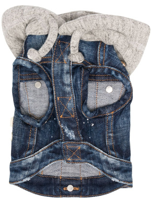 

Denim patch hooded jacket, Dsquared2 Denim patch hooded jacket