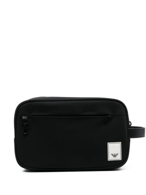 

Logo-patch wash bag, Emporio Armani Logo-patch wash bag