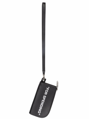 

Slogan-print lanyard wallet, Off-White Slogan-print lanyard wallet