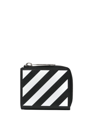 

Binder Diag striped leather wallet, Off-White Binder Diag striped leather wallet