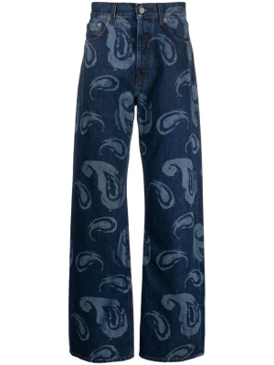 

Paisley-print wide-leg jeans, Jacquemus Paisley-print wide-leg jeans