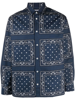 

La chemise Baou bandana-print shirt, Jacquemus La chemise Baou bandana-print shirt