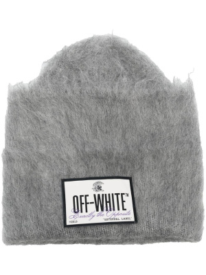 

Brushed knitted beanie hat, Off-White Brushed knitted beanie hat